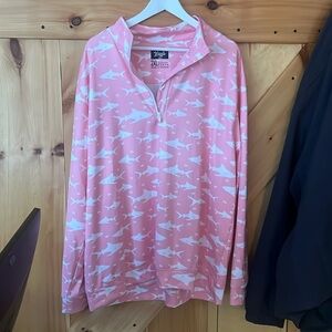 Waggle Golf 2XL pink quarter zip. Light weight. Good for golf